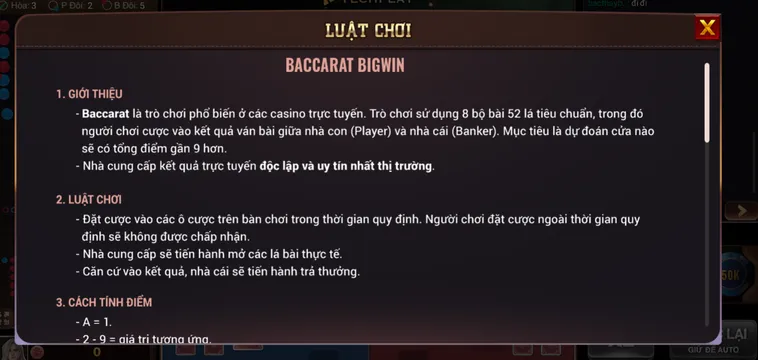 Khám Phá Bí Quyết Chinh Phục Tựa Game Baccarat BigWin Tại BomWin Siêu Đẳng Cấp