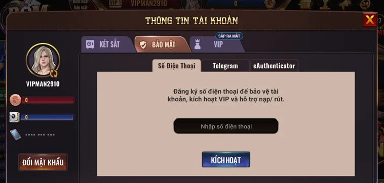 Kích Hoạt Số Điện Thoại Là Phương Pháp Bảo Mật An Toàn Tuyệt Đối Cho Người Chơi