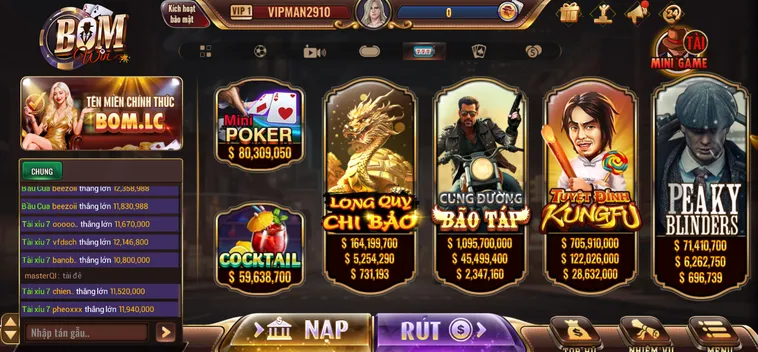 Sảnh Slot Game BomWin Với Hàng Loạt Giải Jackpot Lên Tới 20 Tỷ Đồng Đầy Hấp Dẫn