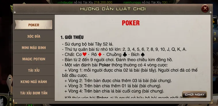 Poker Tại BomWin Sân Chơi Đấu Trí Đẳng Cấp Nhất Cho Các Cao Thủ